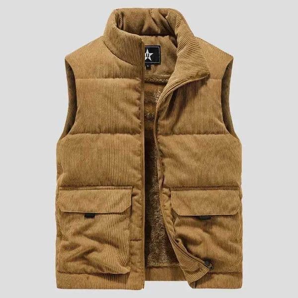 New Winter Fashion Wool Vest Male Cotton-Padded Vests Coats Mens Sleeveless Vest Jackets Warm Waistcoats Clothing Plus Size 6XLM251127