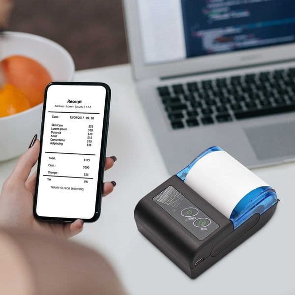Portable Mini Thermal Printer 2 Inch Wireless USB Receipt Bill Ticket Printer with 58mm Print Paper For IOS Android Windows H251127