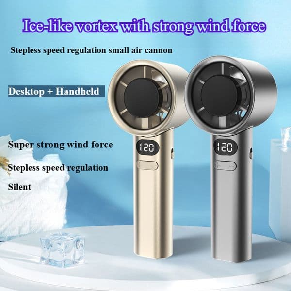 M1M11 mini fan 120-speed LED digital display high-speed handheld stepless speed change usb turbo handheld desktop, a powerful summer fan gift