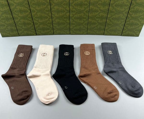 wholesale Fashion Luxury Short Sport g Socks Street Style Stripe Sports Basketball Sock For Men and ms 5pcs/lot mens designer With Box 5 Color Mixed loading