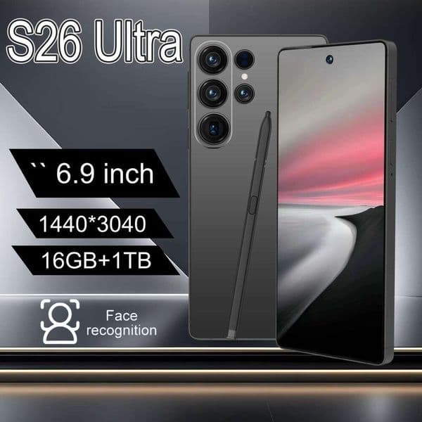 Mobile Phone Exclusively For S26 Ultra With Built-In Pen 4G 16+1TB Android 15 6.9Inch Smartphone ,Dual SIM,Mobile phone,Google Play Store,,6000mAh,celulares