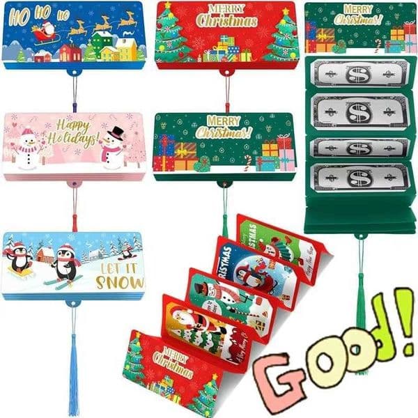 Christmas Money Wallet Greeting Card Creative Birthday Folding Cash Holder Envelope Children Christmas Gift Envelope Z251127