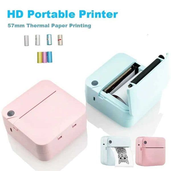 Portable Mini Printer Thermal Adhesive Label Printer Subl Articles Desk Tattoo hine Electronics Electronic Bag Maker H251127