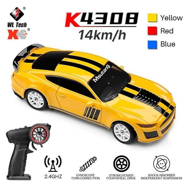 Wltoys K4308 Drift Car 1/43 Four Wheel Drive 14KM/H Racing/Drifting Tire With Auxiliary Gyroscope 40M Electric Remote Control Y251127