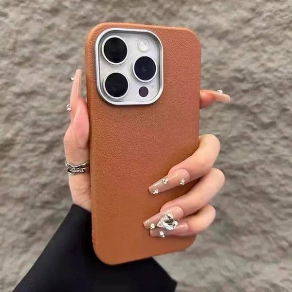 Luxury Matte Leather Phone Case For Iphone 17 16 15 14 Plus 16E 13 12 11 Pro X XS Max XR 7 8 Se2 Protection Shockproof Cover