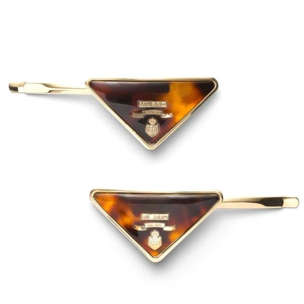 Triangle rectangle designer hair clip barrettes hairclip luxury 18k gold retro acrylic black flower tortoiseshell hairclips fringe side clip headband barrette