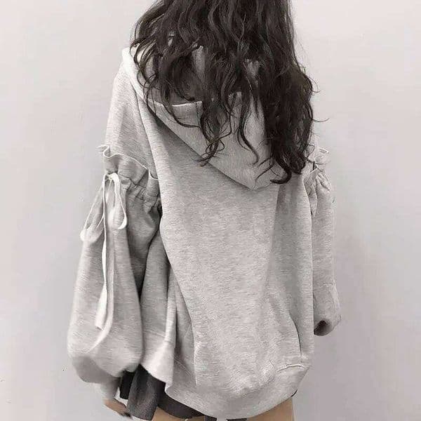 2025 Solid Hoodie Women Spring And Autumn Thin Hooded Korean Style Fit Sweatshirt