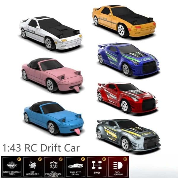24G 143 RC Drift Car with Gyroscope 4WD Full Proportion Remote Control Car JJRC C8827 Mini Racing Car Model Boy Toy Gift Y251127