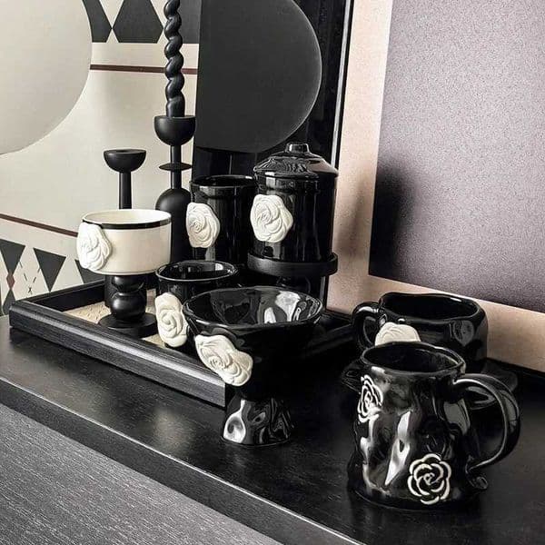 luxery Livetai camelli coffee cups household ceramic MUgs cups and saucers copas acero inoxidable chicaras para caf conjunto C251127Z260530