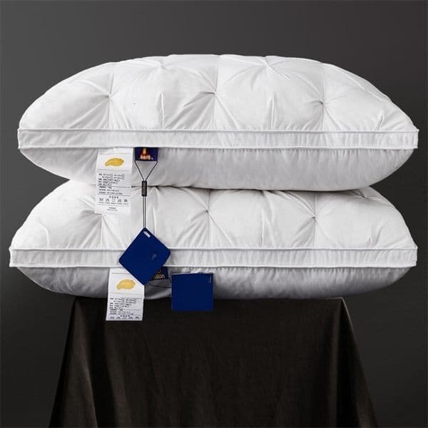 95% Goose Down Pillow White Cotton PillowCover Rectangle Bedroom Sleep 5-Star el Pillow Low-Mid-high Pillows for Sleeping 250427