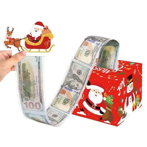 Merry Christmas Money Pull Out Gift Box Birthday Money Gift Box Christmas Money Box Surprise Money Gift Boxes for AdultsW251127