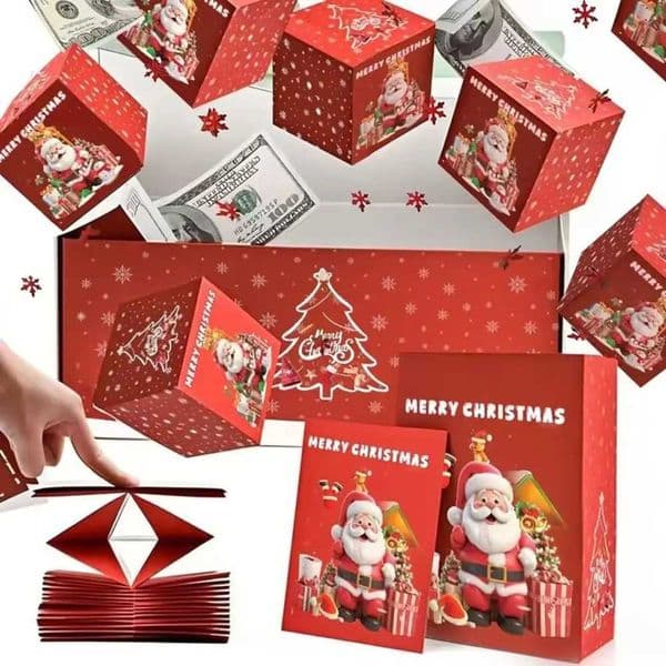 Folding Christmas Surprise Gift Box DIY Assembly Bouncing Pop-Up Surprise Box Pop-Up Popup Explosion Gift Boxes New Year PartyW251127