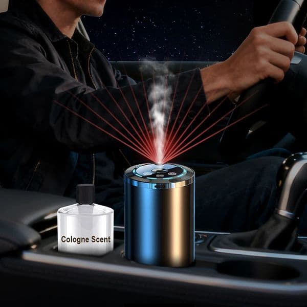 Smart Car Air Freshener Aroma Diffuser 5 Modes Rechargeable Humidifier with Digital Display Starry Light Auto Odor Eliminator 251126
