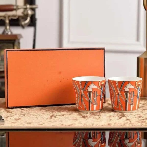 Christmas Ceramic Coffee Cups Luxury Couple Matching Set With Gift Box Funny Creative Patterns Mug B2