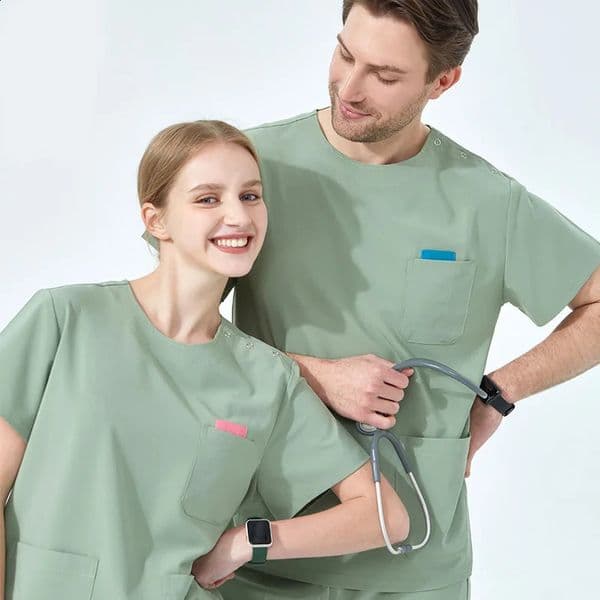 Quick drying hospital workwear breathable doctor nurse uniform female orthopedic surgeon stretching scrub set S02 250418