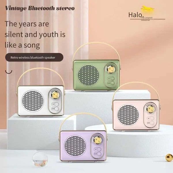 Retro Portable Speaker With FM Ra Small Wireless StereoLoud Volume TF Card Slot and MP3 Player for iPhone Android Y251128