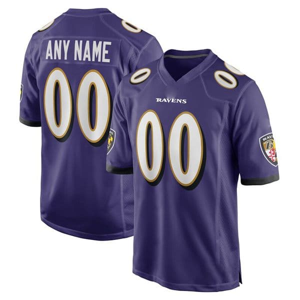 Custom Game Jersey Lamar Jackson Derrick Henry Zay Flowers Mark Andrews Tyler Linderbaum Kyle Hamilton Roquan Smith Nate Wiggins Jordan Stout S-7XL