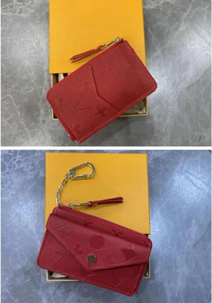 Embossed Flower Rosalie Victorine Wallet Women Coin Purse Card Holder Keychain Man Designer Purses Key CardHolder Small Wallets Travel Clutch Bags