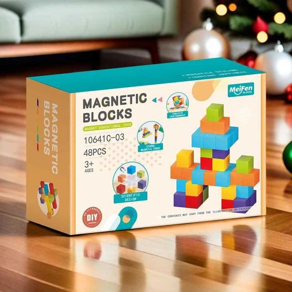 New Diy magnetic block building block puzzle manual construction childrens early education building block toy Y251128