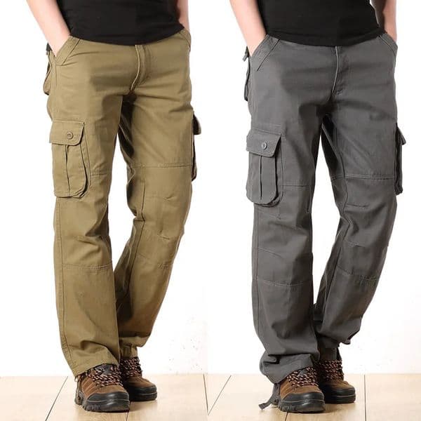 Solind Cotton Multi Flap Pockets Mens Straight Leg Cargo Pants Loose Casual Outdoor Pants Mens Work Pants For Hiking Tactical 251126