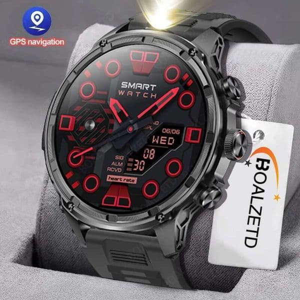 2025 Original V99 1.85-inch Ultra HD Military Outdoor Watch Bluetooth Call 710Mah Large Battery Men Sports Fiess smartwatch