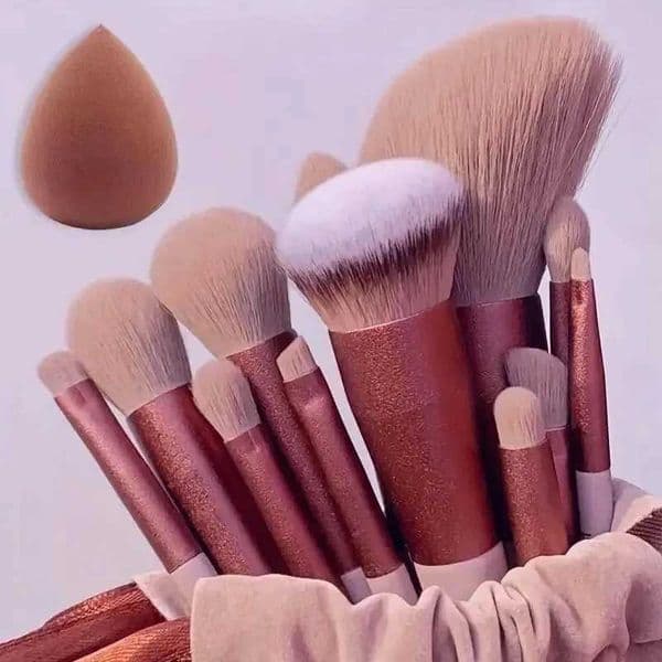 Vegan Makeup Brush Set - Soft Fluffy Kabuki Blending Brushes for Foundation Contour Baking Cruelty-Free Salon Tools X251128