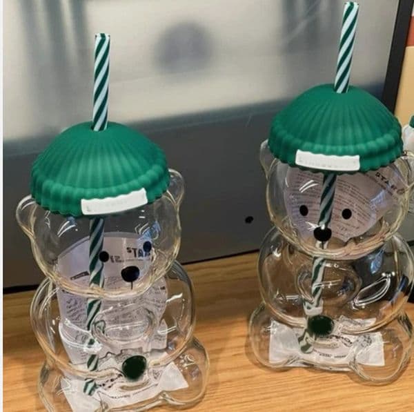 perfume 2026 New Designer Tumblers New Cartoon Bear cologne Coffee Tumbler With Lid 20Oz Cute Travel Mug For Hot & Cold Drinks Customizable Water Cup Free Shi