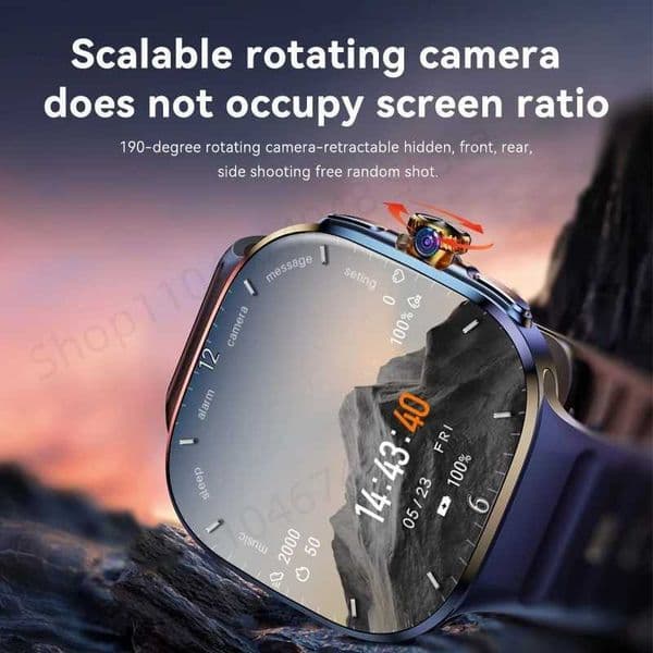 M99 Smart Watch Android 100 Smartwatch With Sim Card Rotary Camera GPS WIFI Compass 512GB Storage 24inch larger Amoled ScreenW251129