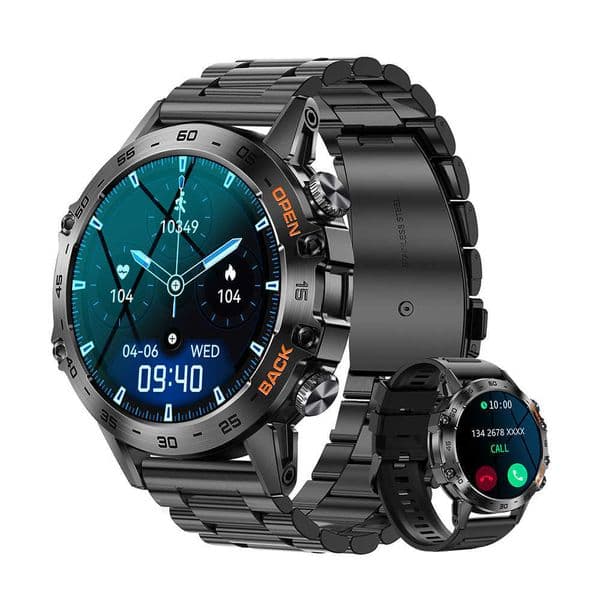Steel 1.39 BT Call Smart Watch Men Sports Fitness Tracker Watches IP67 Waterproof Smartwatch for Android IOS K52 T250428