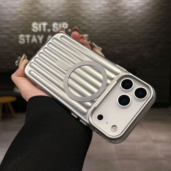 3D Luggage Phone Case Compatible with iPhone 17 Pro Max, Apple 16/15 Shockproof, Magnetic Charging