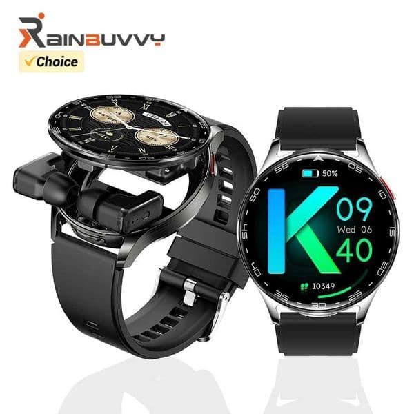 Rainbuvvy T97 TWS Smart Watch Build-in Earbuds 139inch 3 IN 1 Wireless Earphones Blutooth Call SmartwatchW251128