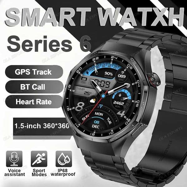 2025 New GT6 Pro GPS Sports Tracker Smart Watch 6 Max Men Health Monitor AMOLED Waterproof BT Call Smart Bracelet WomanW251128