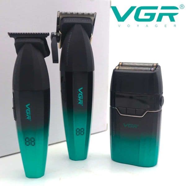 9000RPM VGR Professional Hair Clipper Kit for Men DLC Blade Full Metal Professional Barber Machines 003 906 308 X251128