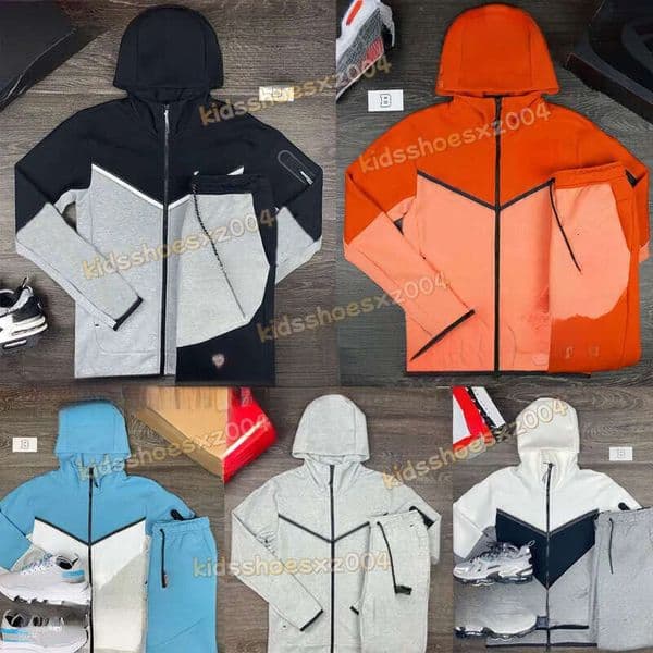 Niki Tech Fleece Tracksuit Designer Hoodie Nikeceth Hoodie Mens Spring Autumn Jacket Long Pants Hooded Sports Jogging Suits Running Set Kids Clothes