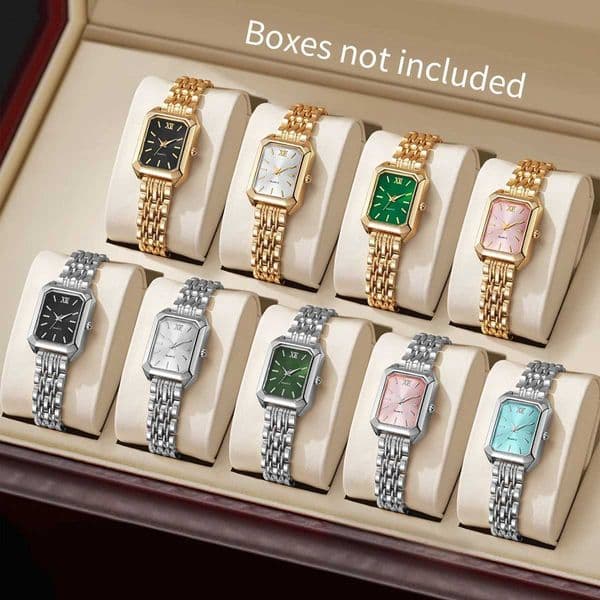 4/5/8/9PCS Fashion Rectangle Wen Watches Set Luxury Analog Quartz Wristwatch For Ladies Clock Reloj MujerWithout Box X251128