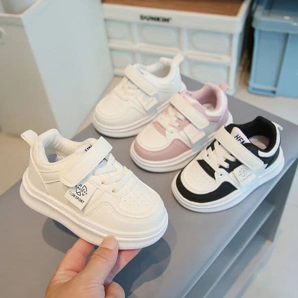 Fashion Little White Shoes Light Casual Baby Rubber Sole Anti Slip Sneakers Running Student Boys Girls 251128