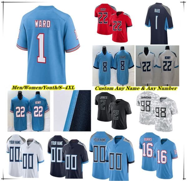 Cam Ward Jerseys Football American Will Levis Jeffery Simmons Tony Pollard Calvin Ridley Tyjae Spears Chig Okonkwo Amani Hooker Earl Campbell Ryan Tannehill McNair
