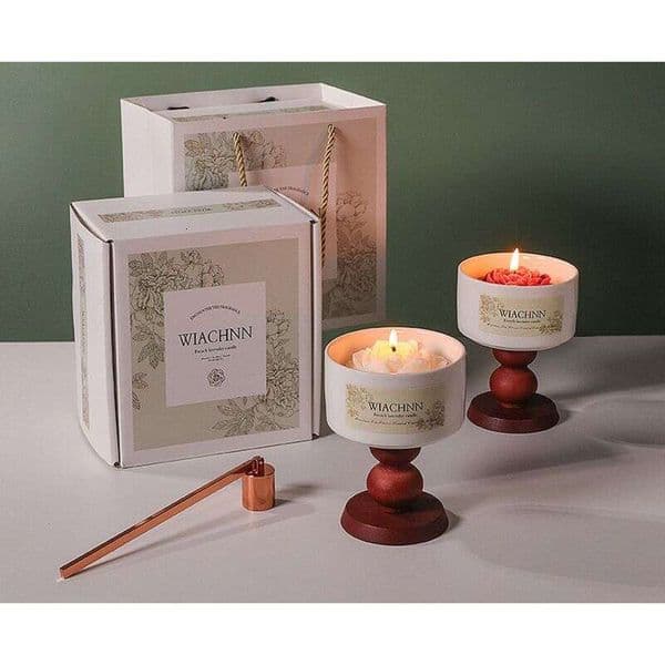 Candle Gift Vanilla Candle Christmas Candles French Style Camellia Scented Candle Bedroom Romantic Fragrance High End Birthday Gift SY260311