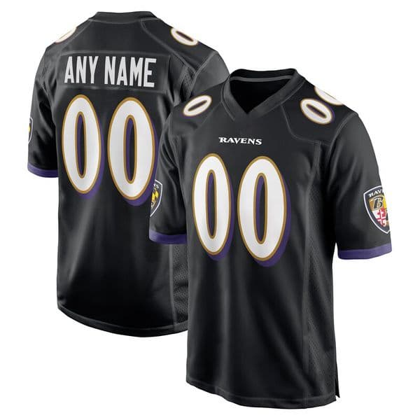 Lamar Jackson 8 Zay Flowers 4 Kyle Hamilton 14 Derrick Henry 22 Mark Andrews 89 Black Alternate Custom Game Jersey
