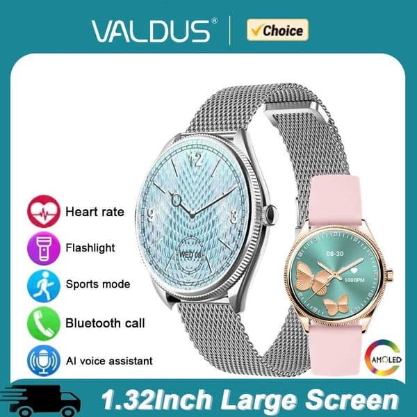 VALDUS VL60 Pro AMOLED Smartwatch Women Men BT Call IP68 Waterproof 3D Menu Heart Rate Step Fitness Sports Smart WatchW251128