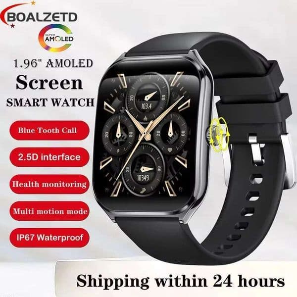 Ultra-Thin Ladies 1.96AMOLED 466*466 HD Pixel Display Always Displays Time Call Alert Men Smartwatch For Android IOS