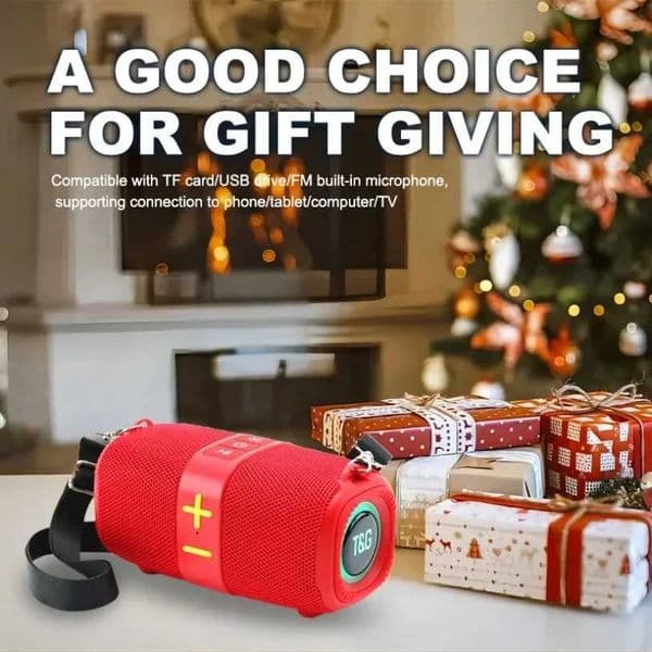 TG TG667 Crossbody LED Light Portable Speaker Outdoor Small and High Appearance Ll Cpatible with USB/AUX/TF/FM Y251128