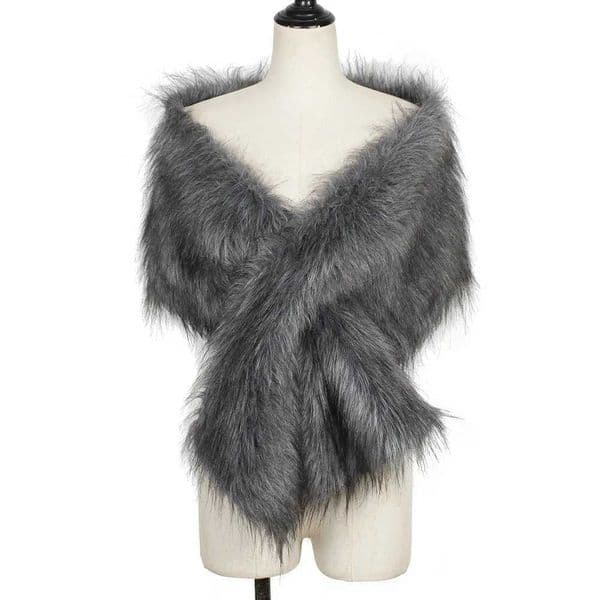 Fashion Faux Fur Faux Fur Scarf Widened Multicolour Neck Warmer Warm Luxury Shawls Autumn Winter C251128