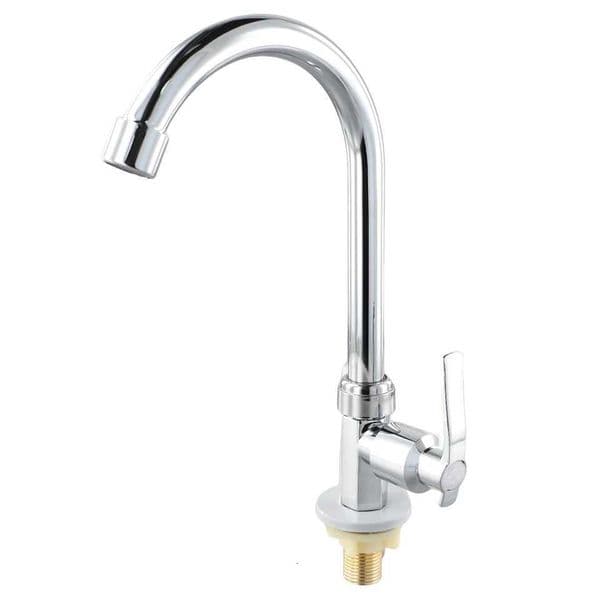Sink Cold Taps Faucet Kitchen Sink Faucet Modern Plating Single Lever Hole Water-saving Tap Universal Kitchen Accessories M251129
