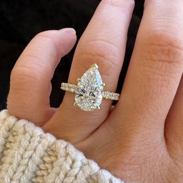 IGI GIA Certified CVD HPHT Lab Grown Created Diamond 10k 14k 18k Solid Gold Ring Engagement Ring