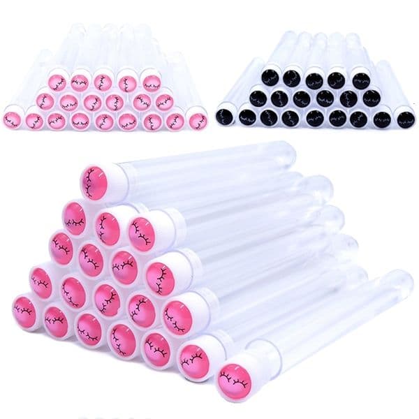 20Pcs/Lot Dust-Proof Eyelash Brush Tube Empty Reusable Lash Mascara Wand Case Replaceable Makeup Applicators Container wholesale 250429