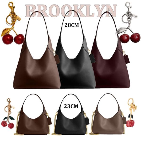 Designer Bag Brooklynn 28 bags Brooklynn 23 Hobo Bag Shoulder Bag Luxury Bag Fashion Women's handbag Brown Cowhide Tote bag Underarm Bag Large capacity Shopping bag
