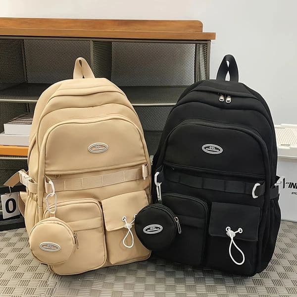 Backpack Simple Large Capacity Sports Travel Junior High School Leisure Tutorial Bag 251124
