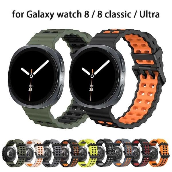 Band For Galaxy Watch 8/8 classic/Ultra 47mm 44mm 40mm 46mm belt wrist Marine Sport Bracelet correa Galaxy Watch 8 StrapW251129