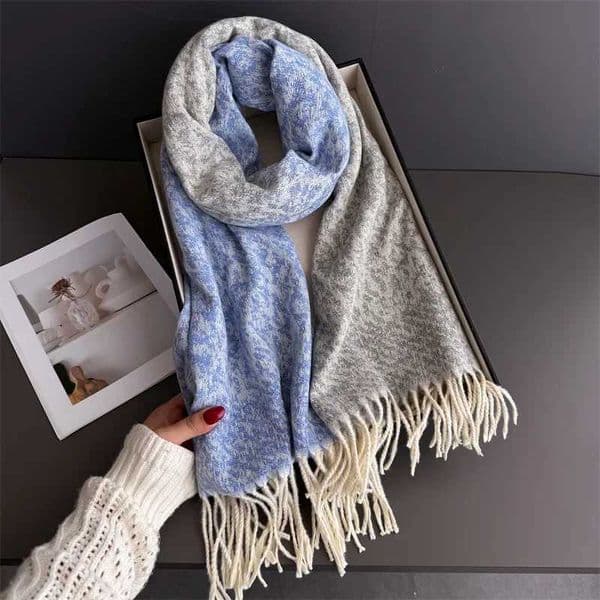 Neck Warmer Scarf For Wome Winter Thickened Tassel Pashmina Shawl Faux Cashmere Warps Autumn Elegant Ladies Blanket For Men W251129